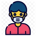 Boy Wearing Mask  Icon