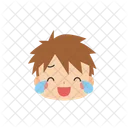 Boy weeping for joy  Icon