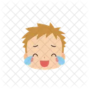 Boy weeping for joy  Icon