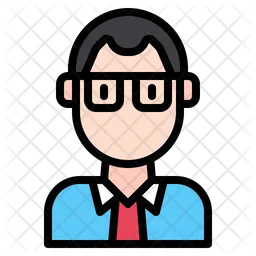 Boy With Glasses  Icon