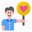 Boy With Heart Sign Man Sign アイコン