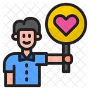 Boy With Heart Sign  アイコン