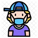 Boy With Mask Kid Young Icon