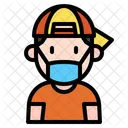 Boy With Mask Kid Young Icon