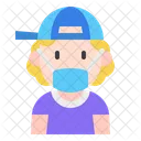 Boy With Mask Kid Young Icon