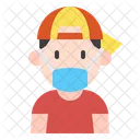 Boy With Mask Kid Young Icon