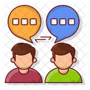 Boys Talking Discussion Icon
