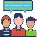 Boys Discussion Boys Chatting Boys Meeting Icon