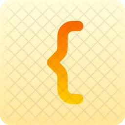 Bracket Curly  Icon