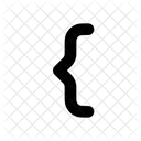 Bracket Curly Sign Code Icon