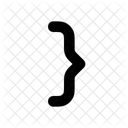 Bracket Curly Right Sign Bracket Icon