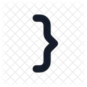 Bracket Curly Right Icon