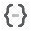 Brackets Minus Code Icon
