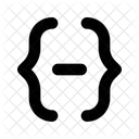Brackets Minus Code Icon