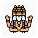 Brahma God Indian Icon