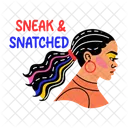 Braided Hairs Ponytail Hairstyle Icon