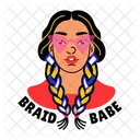Braided Style Plaits Hairstyle Icon