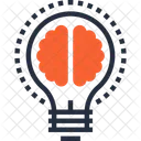 Brain Bulb Content Icon