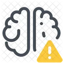 Brain Error Warning Icon