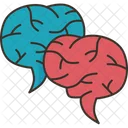 Brain Talk Brainstorming Icon
