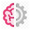 Cogwheels Gear Brain Icon