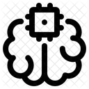 Brain Chip Technology Icon