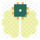 Brain Chip Technology Icon