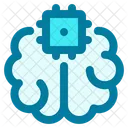Brain Chip Technology Icon