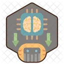 Brain Chip Chip Robotic Arm Icon