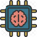Brain Chip Ai Cpu Icon