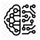 Brain Circuit Board Smart Learning Icon
