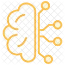 Brain Circuit Duotone Line Icon Icon