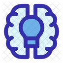 Brain Bulb Idea Icon