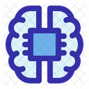 Brain Chip Robot Icon