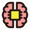 Brain Chip Robot Icon