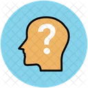 Brain Head Questionmark Icon