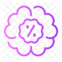 Brain Discount Sticker Icon