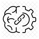Mind Machine Neural Link Brain Tech Icon
