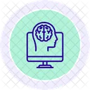 Brain Machine Color Circle Icon Icon