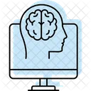 Brain Machine Color Shadow Thinline Icon Icon