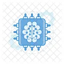 Brain Microchip Chipset Artificial Intelligence Icon