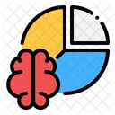 Brain pie chart  Icon