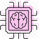 Brain Processor Color Shadow Thinline Icon Icon