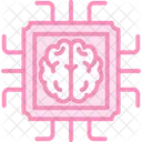 Brain Processor Duotone Line Icon Icon