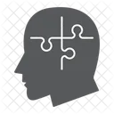 Brain puzzle solution psycotherapy mental health  Icon
