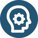 Brain Services Digital Strategy Head With Gear Icon