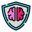 Brain Shield Design Icon