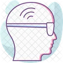 Brain Signals Head Smart Glass Icon