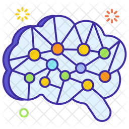 Brain Technology Icon - Download in Colored Outline Style