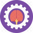 Brain Gear Brainstorming Icon